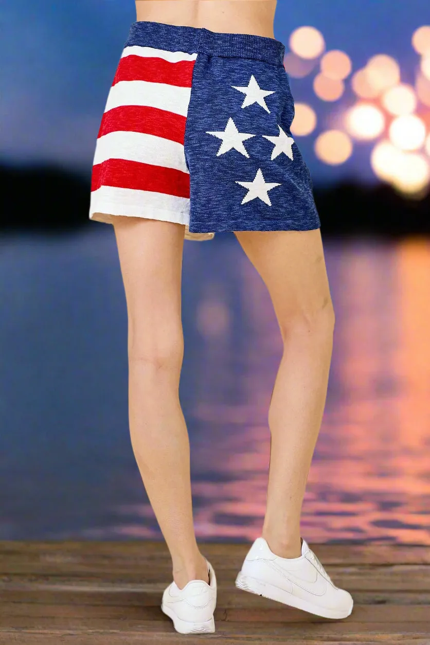 Americana Knit Summer Shorts