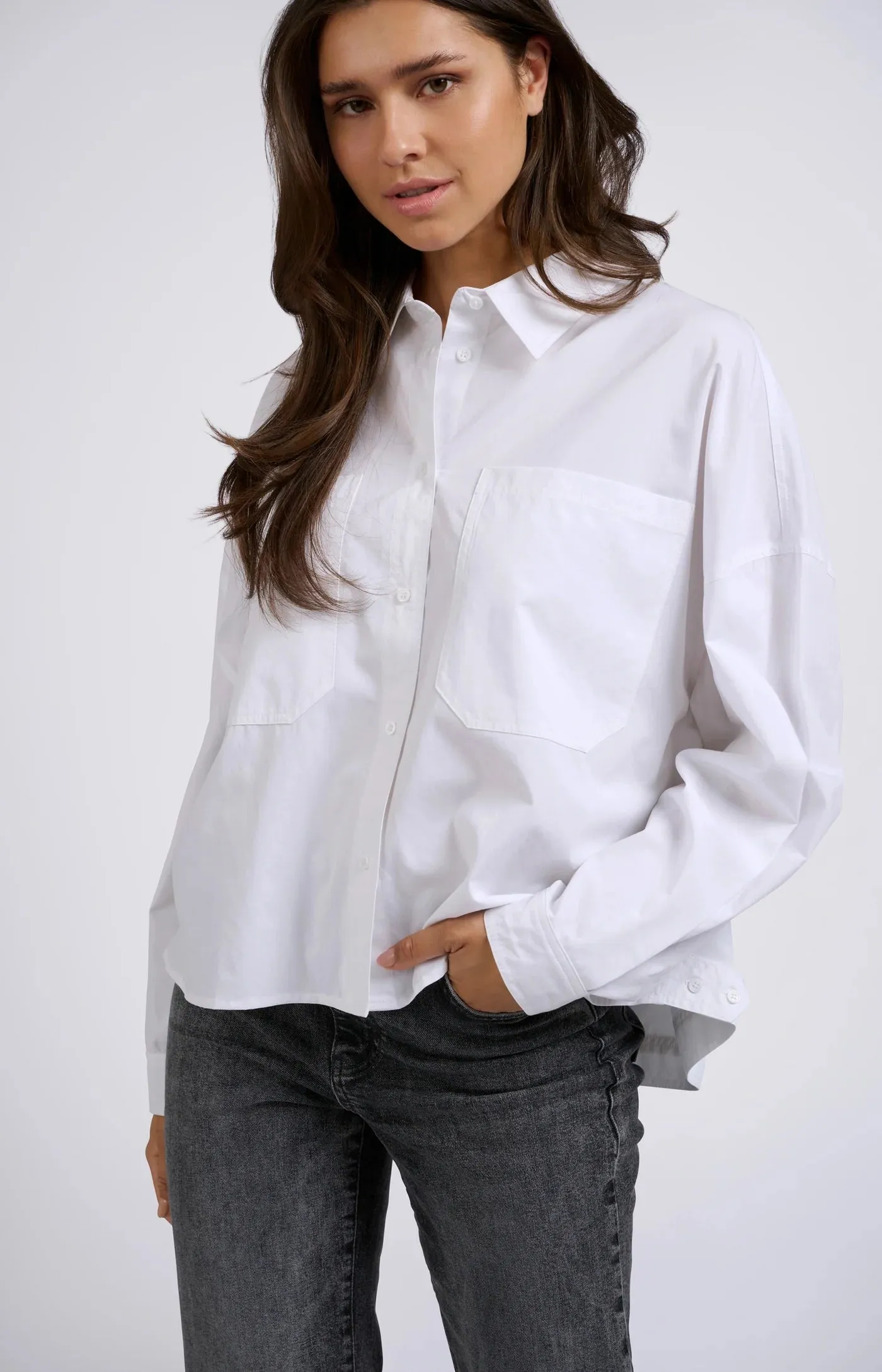 Batwing Sleeve Blouse in White