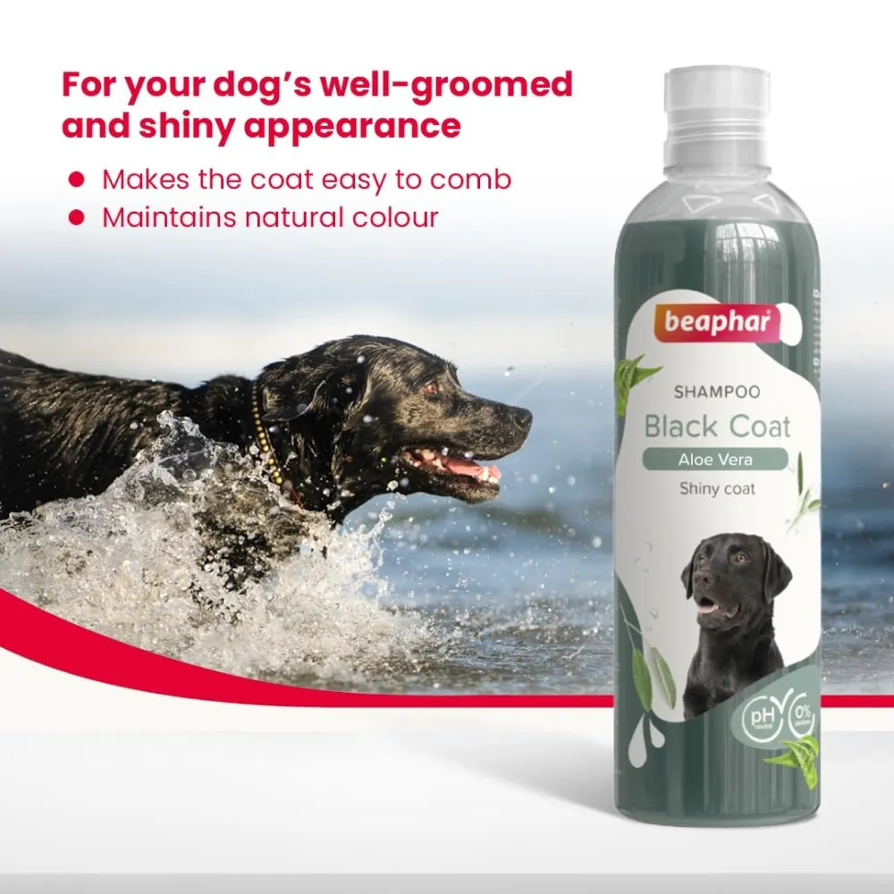 Beaphar Aleo Vera & Herbal Black Coat Shampoo for Dogs