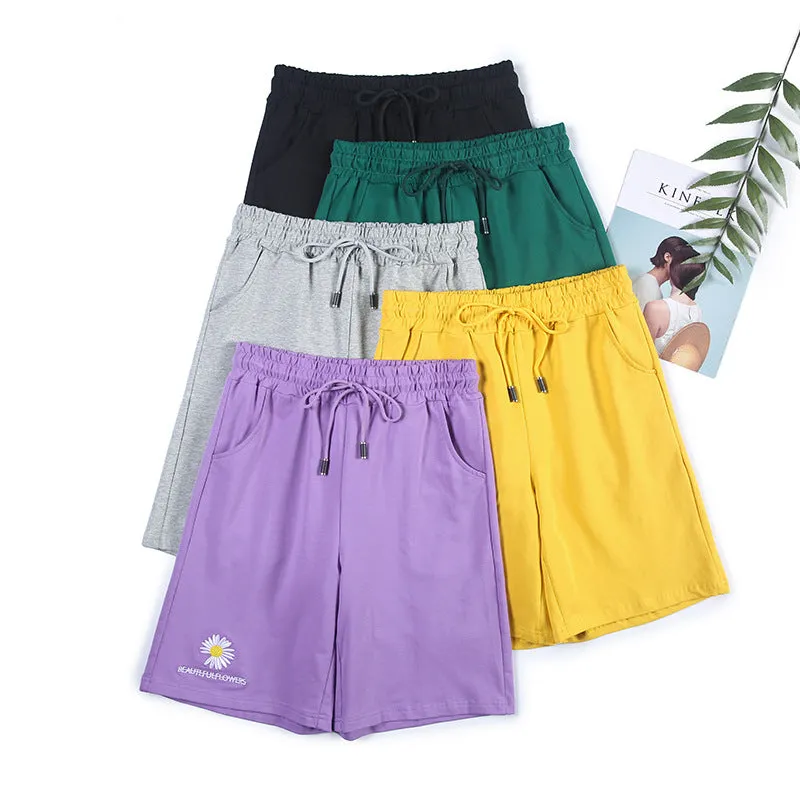 Bermuda Shorts Women Summer High Waist Loose Thin Trendy Casual Straight Black Pants Bermuda Shorts