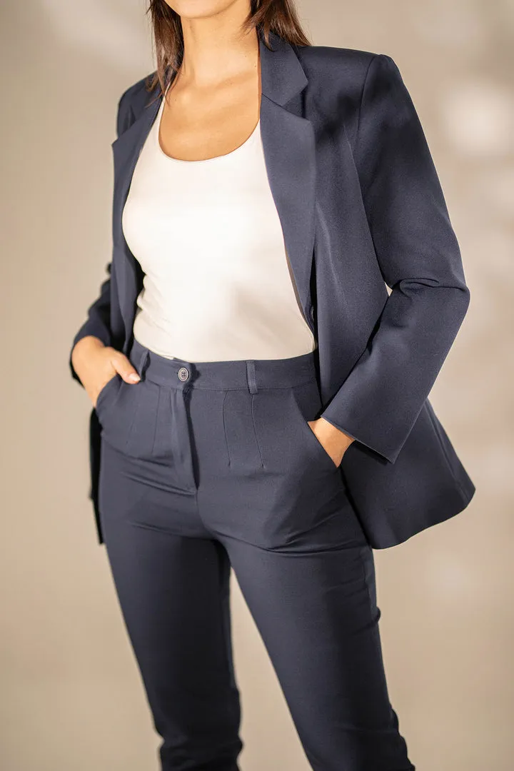 Blue Formal Modern Fit Pants