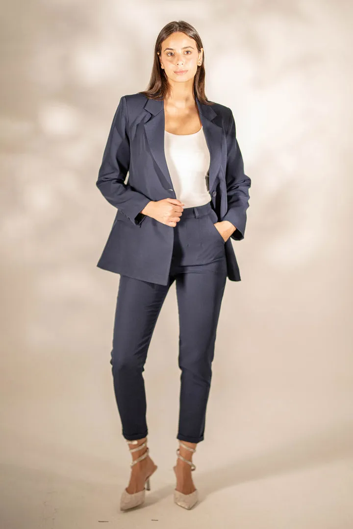 Blue Formal Modern Fit Pants