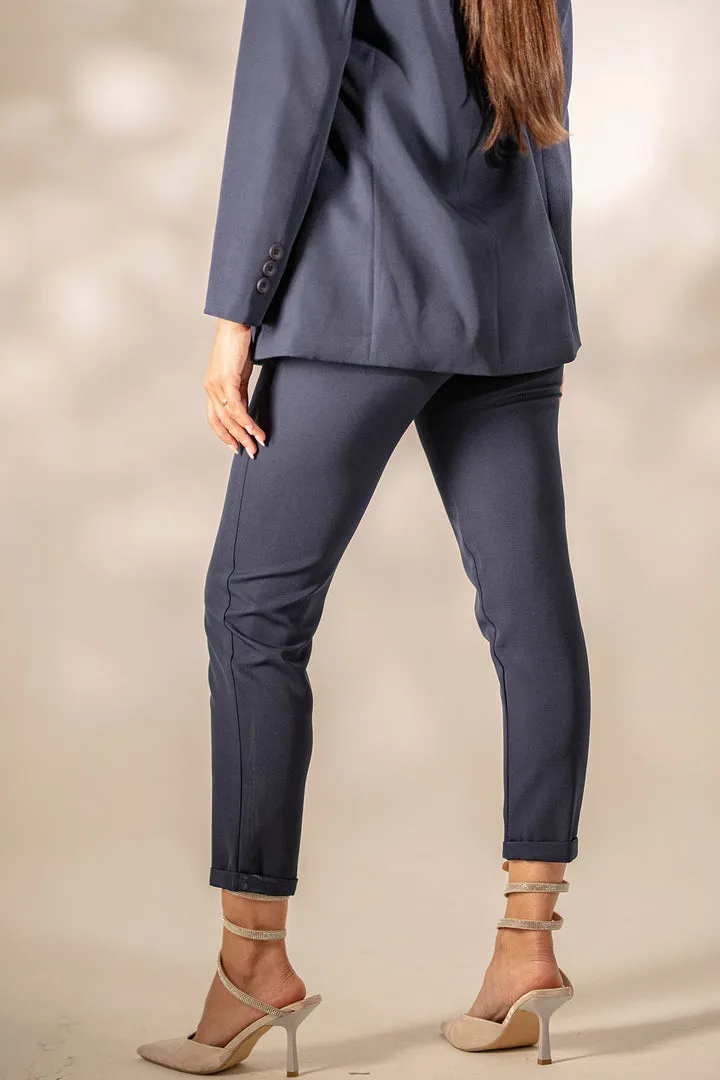 Blue Formal Modern Fit Pants
