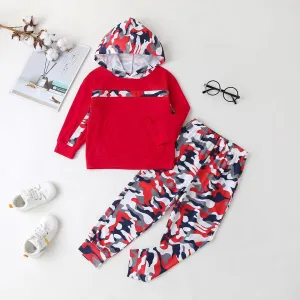 Boys Camo Long Sleeve Hooded Fashion Top & Pants Boy Boutique Clothing Wholesale