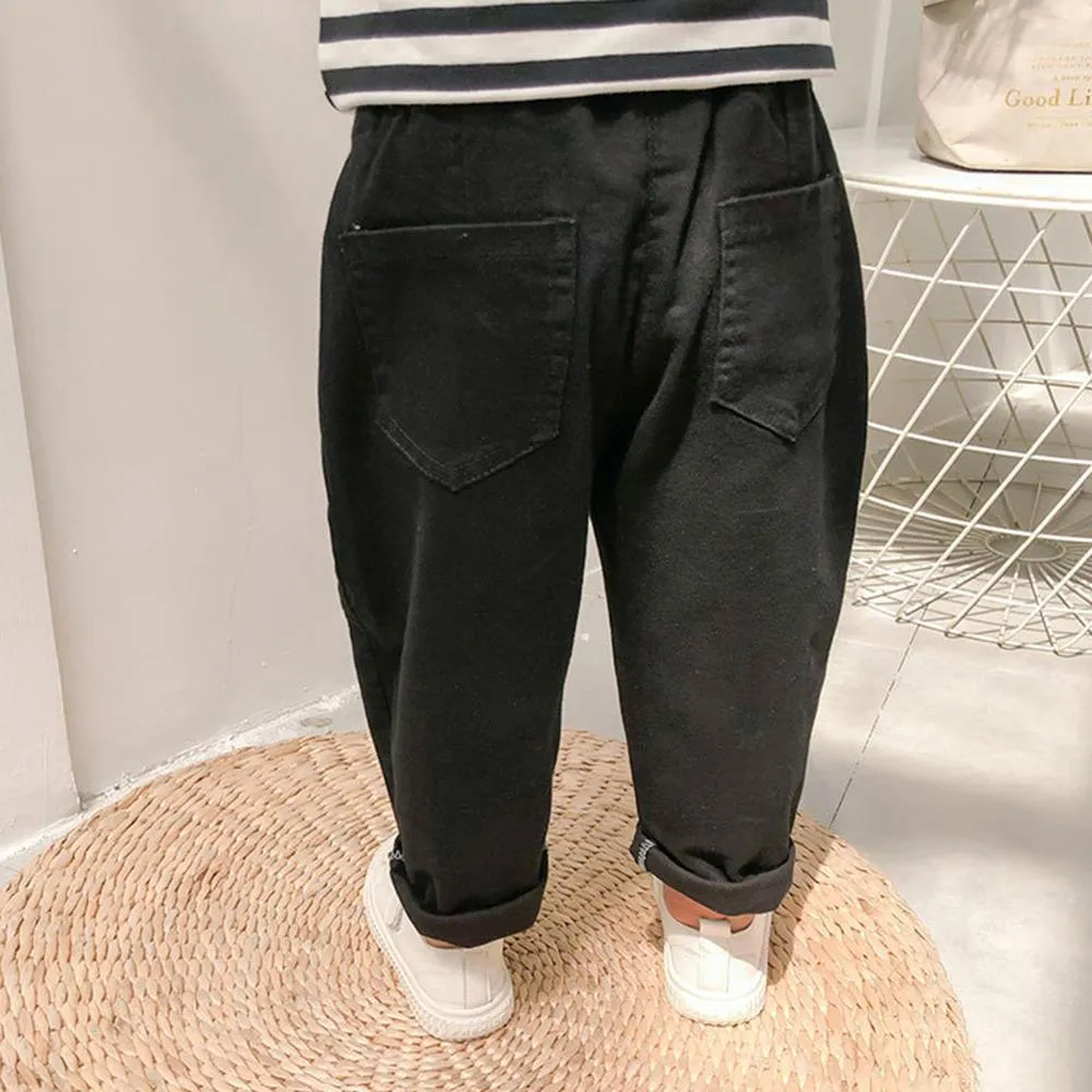 Boys Solid Color Pocket Casual Pants Wholesale Boys Clothing Suppliers