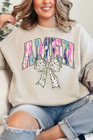 Brushed Amen Bow Unisex NuBlend Crew Sweatshirt