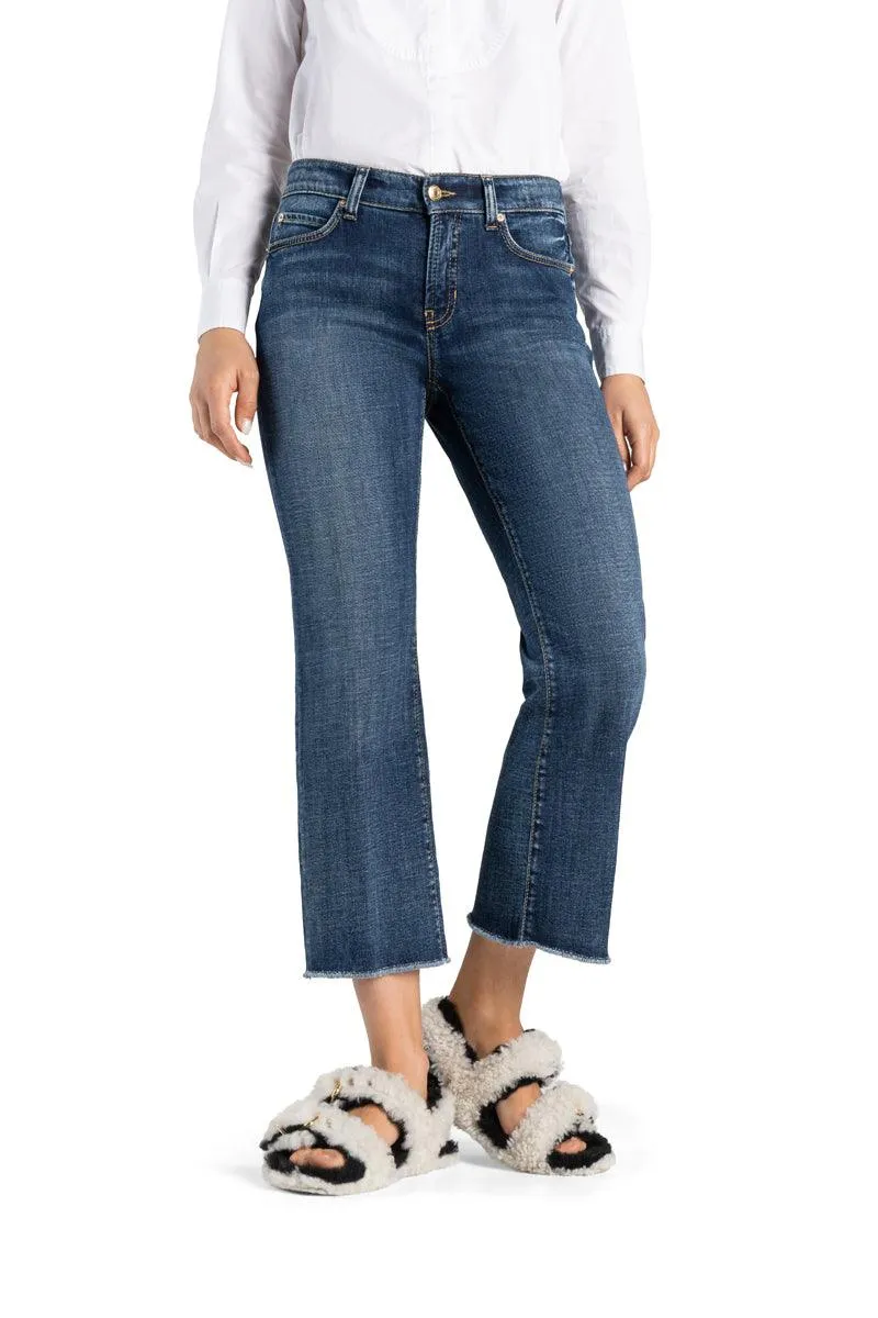 Cambio Francesca Cropped Raw Edge Jeans