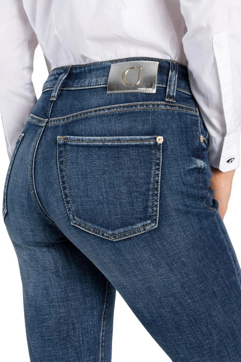Cambio Francesca Cropped Raw Edge Jeans