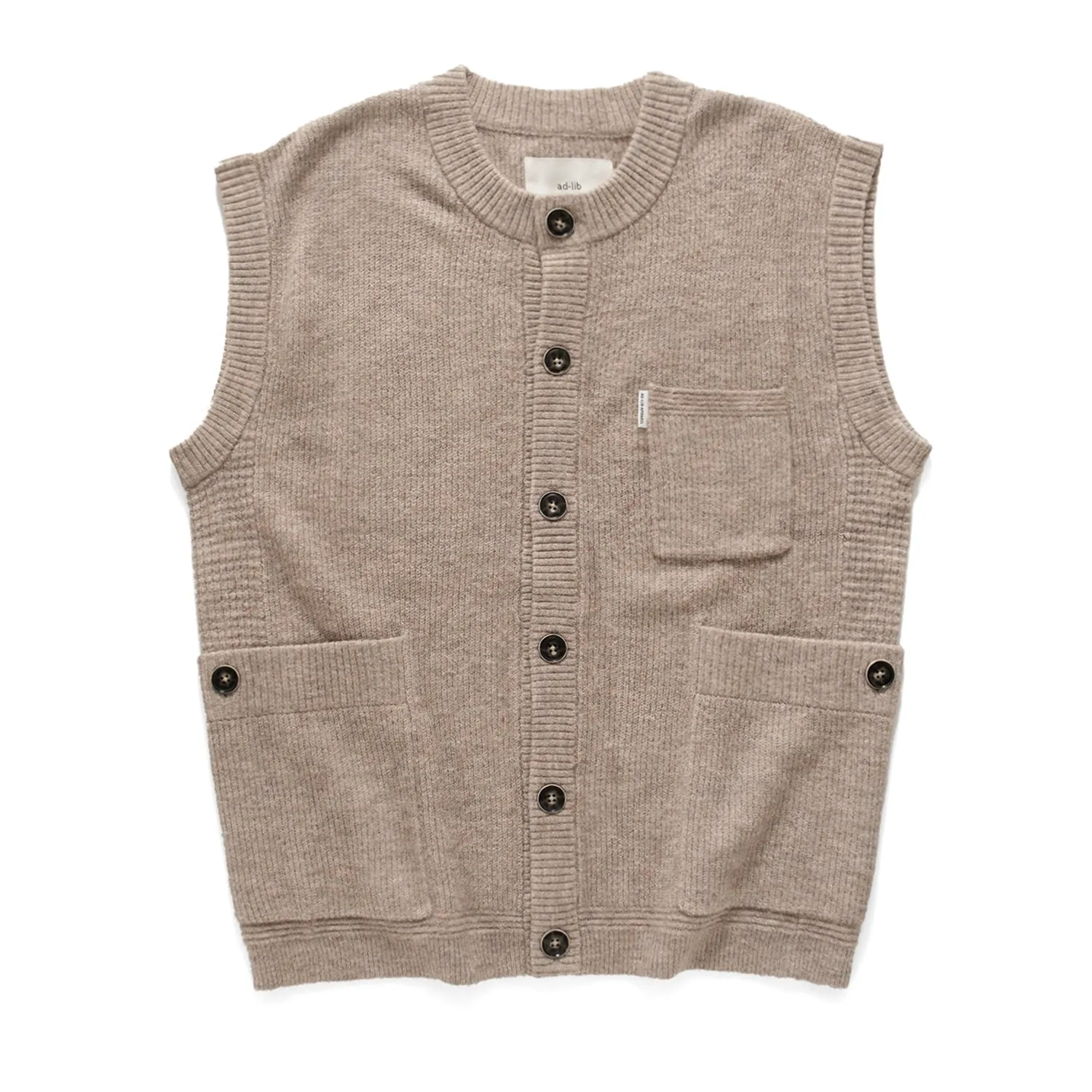 (CD092) Sleeveless Knit Cardigan