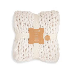 Chunky Throw Blanket- Cream