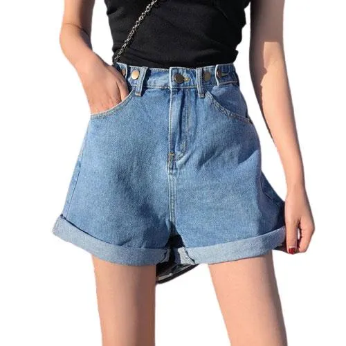 Classic High Waist Denim Short