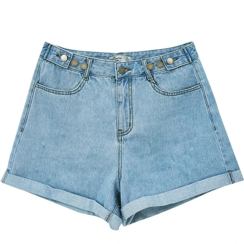 Classic High Waist Denim Short
