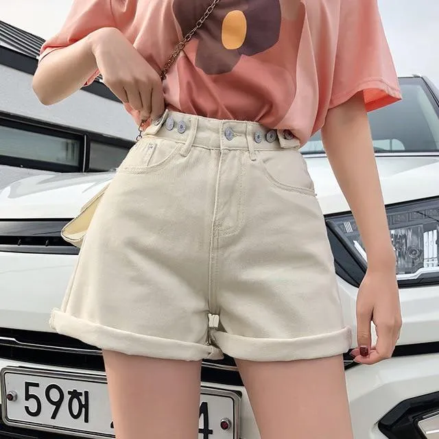 Classic High Waist Denim Short