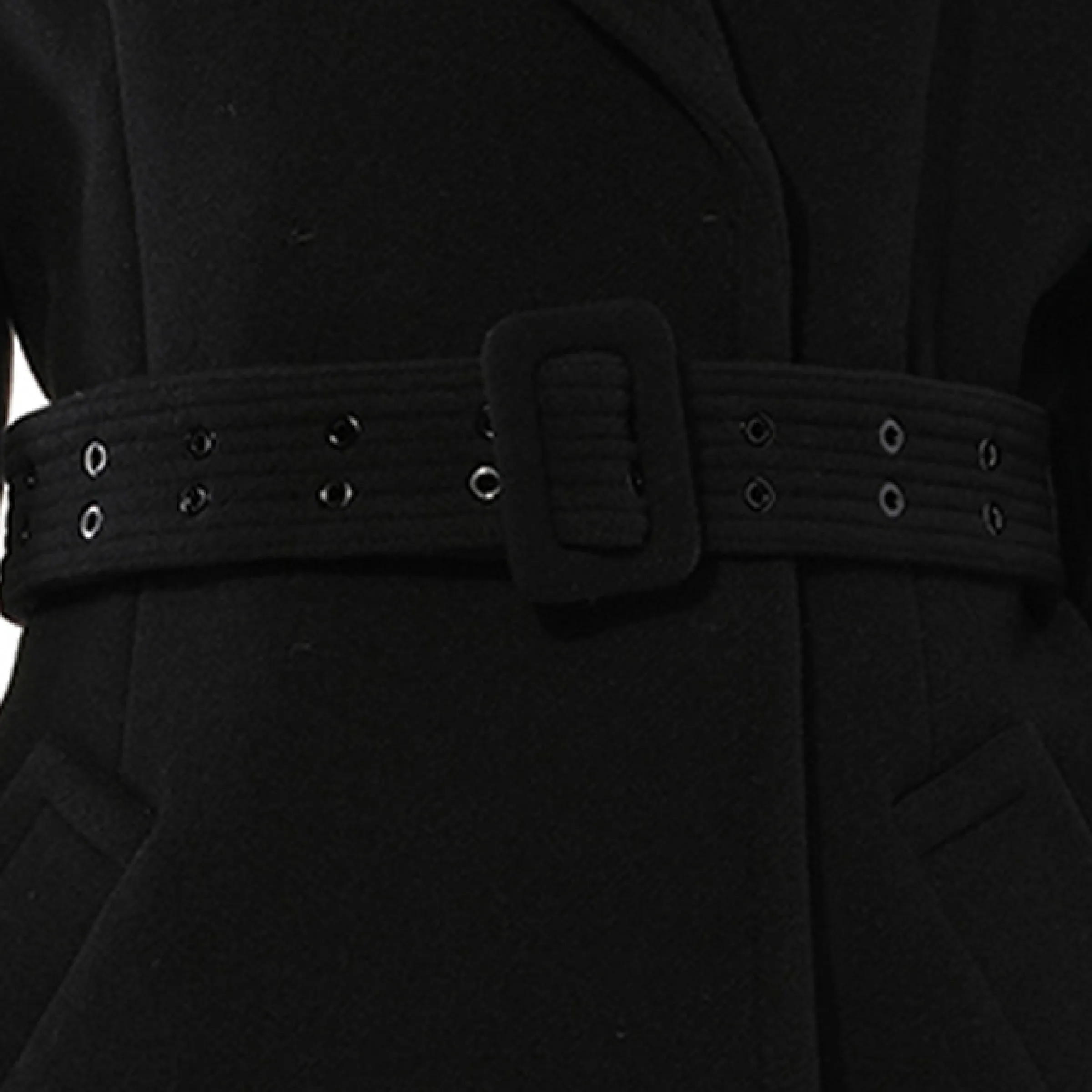 Coat And Belt in Black