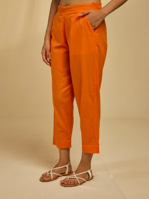 Cocktail Orange Cotton Seriously Short Pant