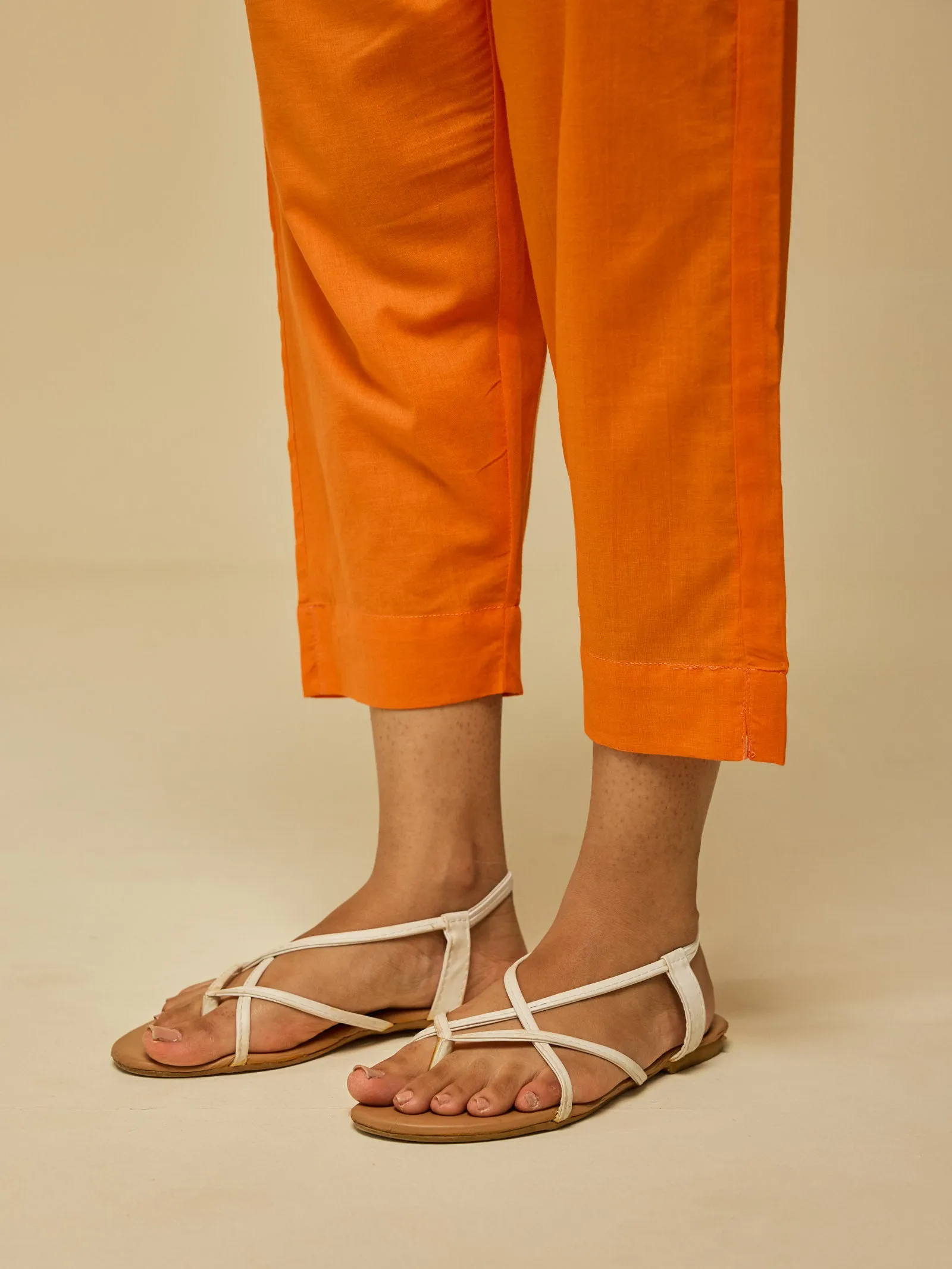 Cocktail Orange Cotton Seriously Short Pant