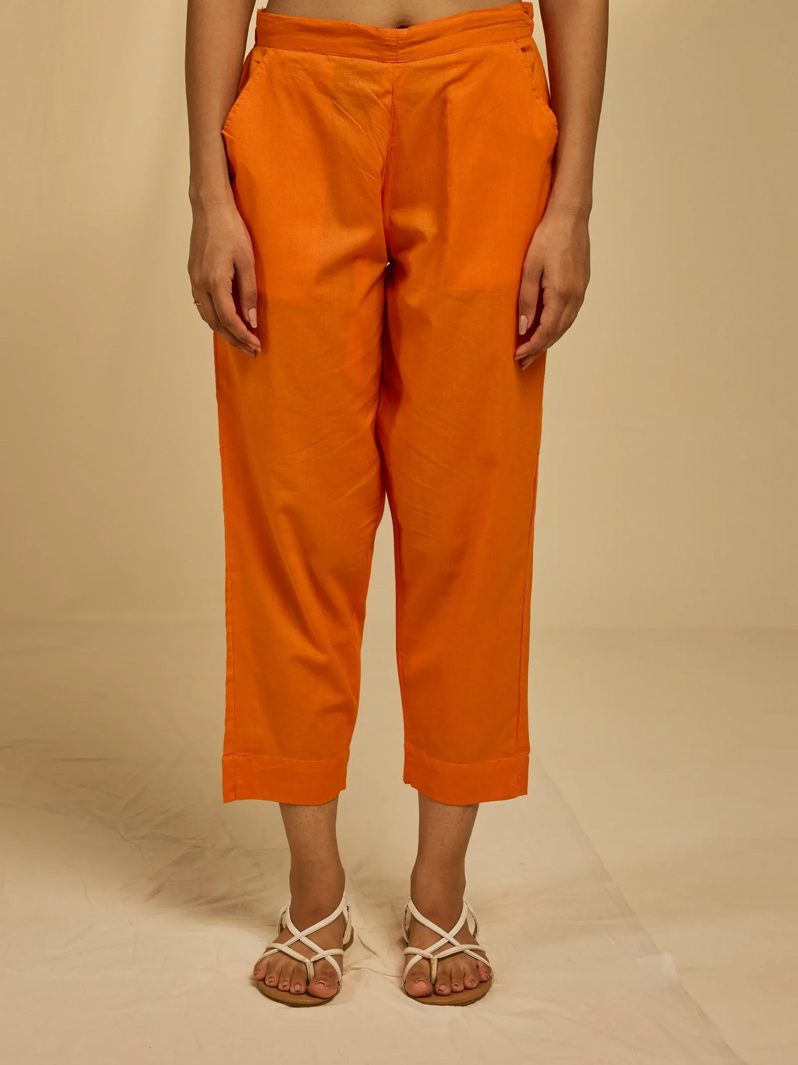 Cocktail Orange Cotton Seriously Short Pant