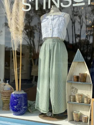 Crinkle Check Pant