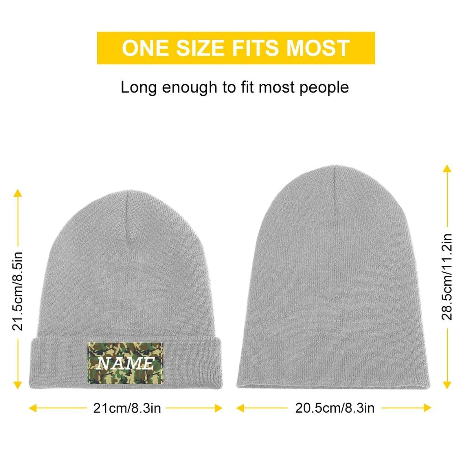 Custom Name Camouflage Warm Knitted Cap