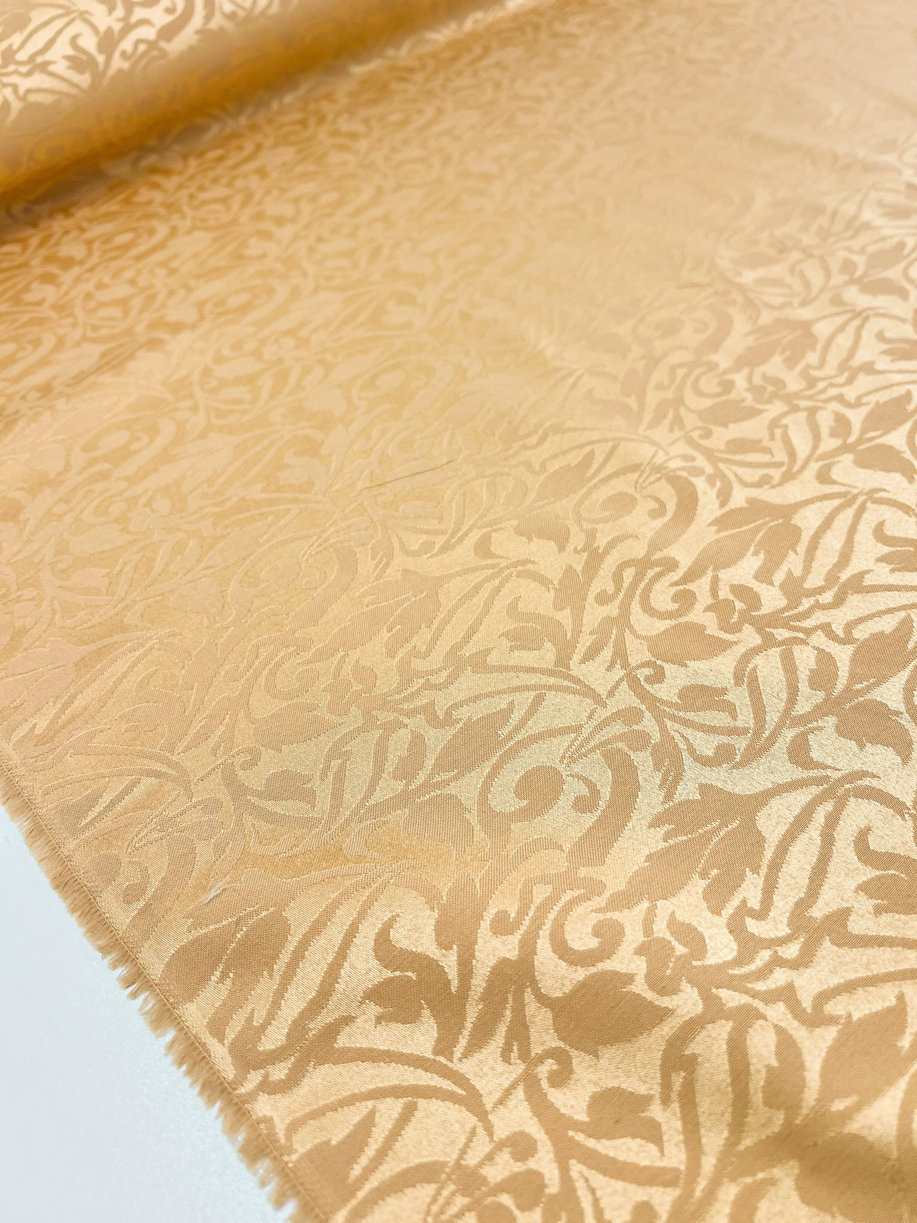 Designer Damask - Oak Buff - 155cm