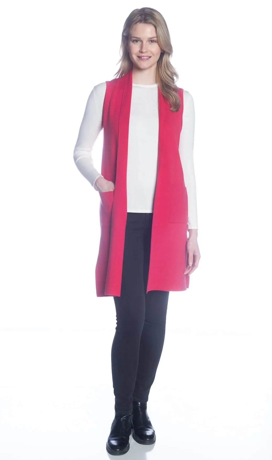 DKR - Coral Colored Double Knit Sweater
