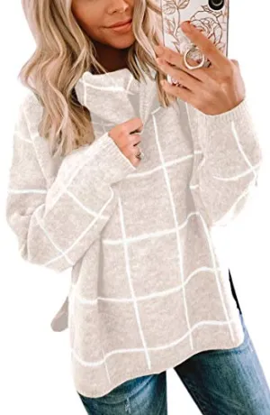 ECOWISH Pullover Turtleneck Sweater