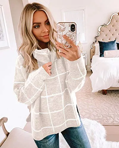 ECOWISH Pullover Turtleneck Sweater
