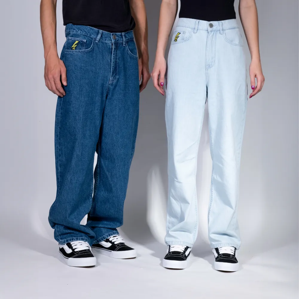 Electric Baggy Denim Pants Light Blue