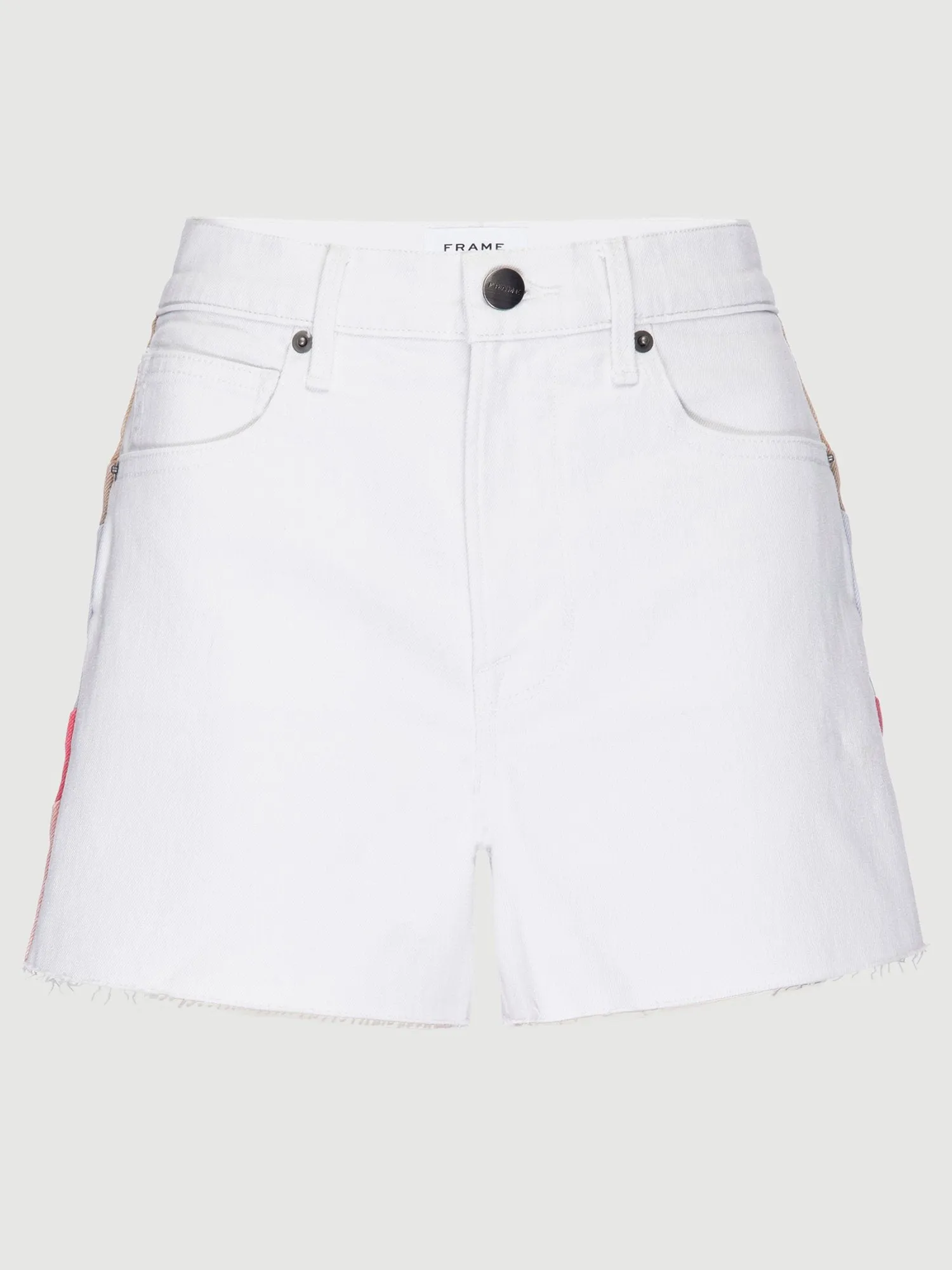 Frame - Le Brigette Denim Short Color Block Blanc Panel