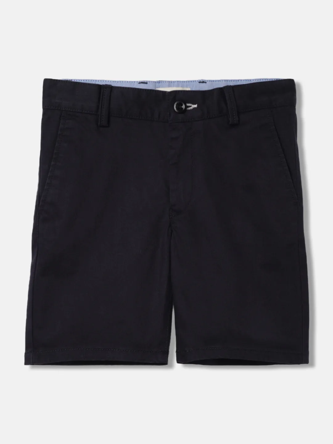 Gant Boys Navy Blue Solid Mid-rise Regular Fit Chino Shorts