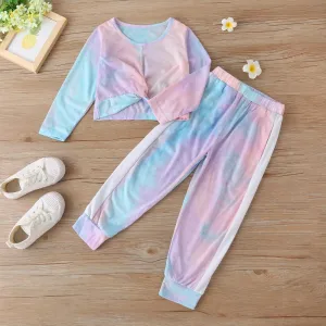 Girls Tie Dye Long Sleeve Casual Top & Pants Toddler Girls Wholesale