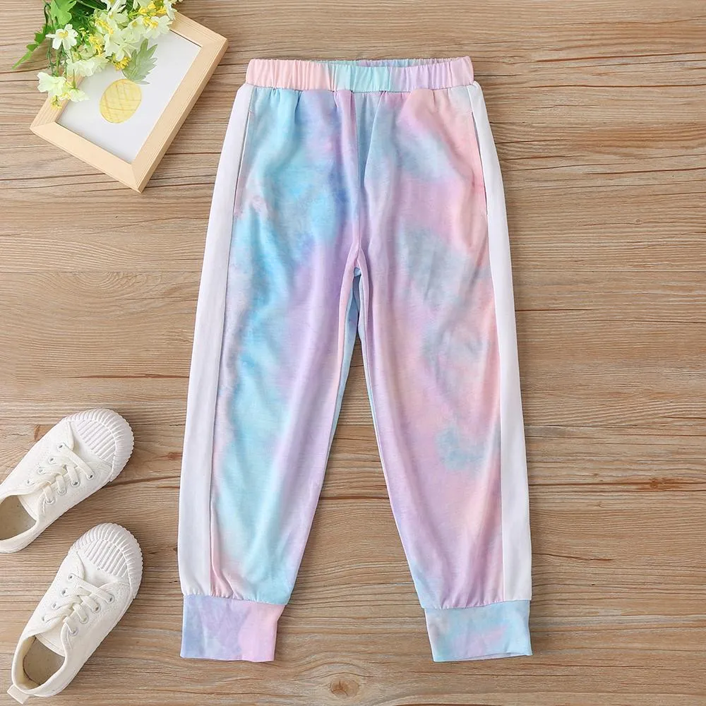 Girls Tie Dye Long Sleeve Casual Top & Pants Toddler Girls Wholesale