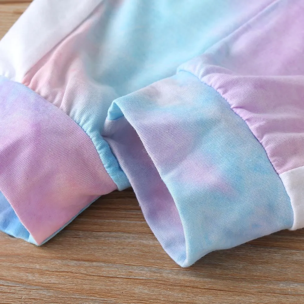 Girls Tie Dye Long Sleeve Casual Top & Pants Toddler Girls Wholesale
