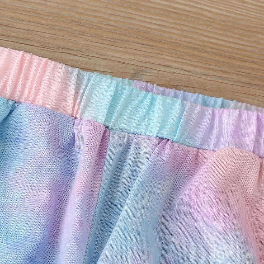 Girls Tie Dye Long Sleeve Casual Top & Pants Toddler Girls Wholesale