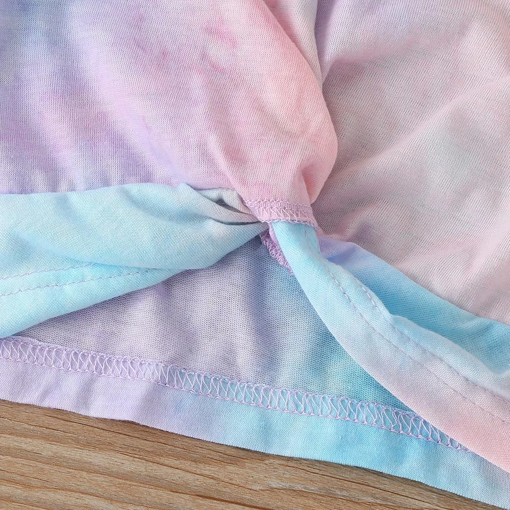 Girls Tie Dye Long Sleeve Casual Top & Pants Toddler Girls Wholesale