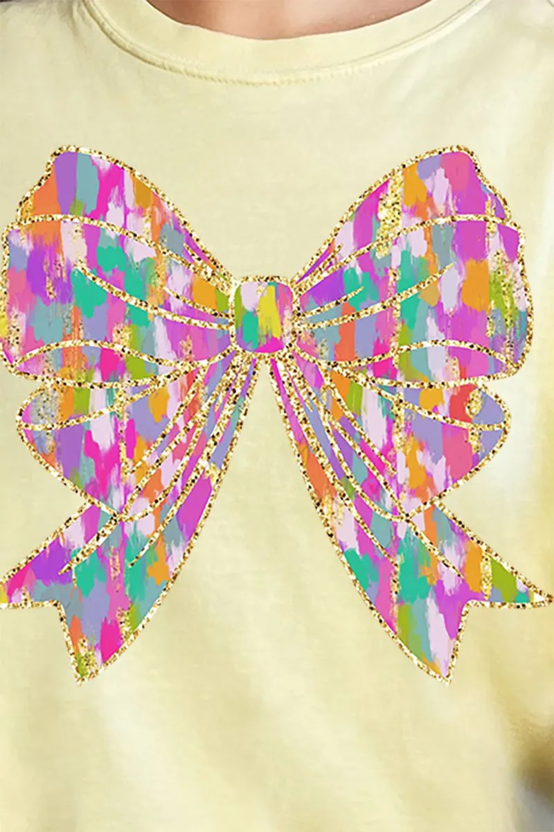 Glitzy Brushed Coquette Comfort Colors Adult Ring-Spun Cotton Tee
