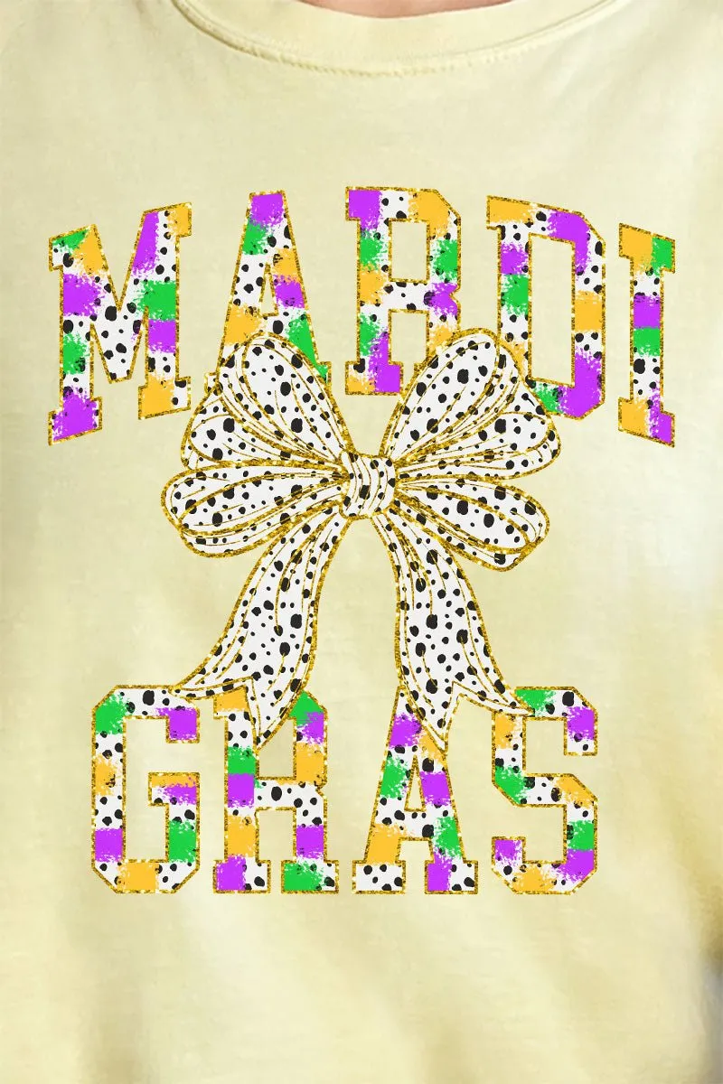 Glitzy Brushed Mardi Gras Comfort Colors Adult Ring-Spun Cotton Tee