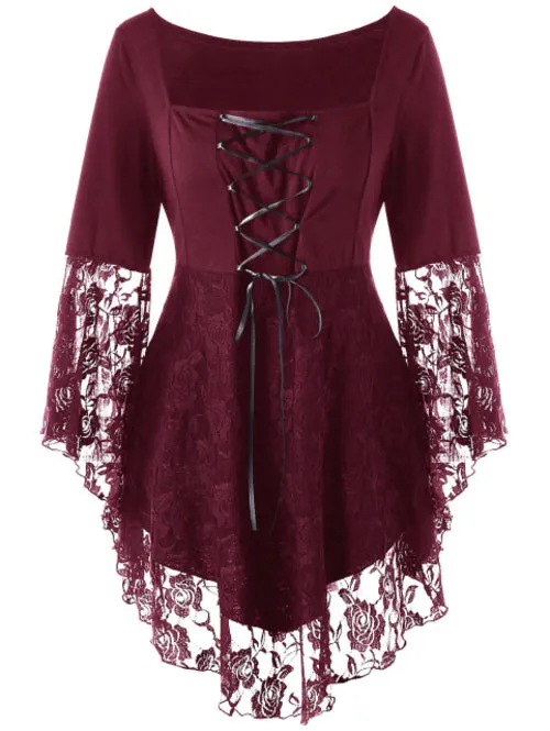 Gothic Blouses Shirts Women Plus Size