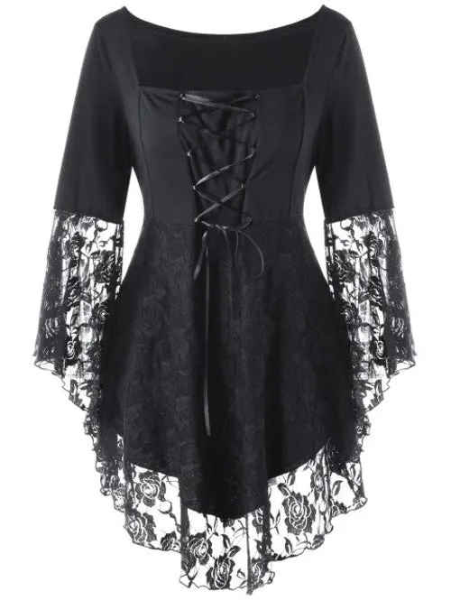 Gothic Blouses Shirts Women Plus Size