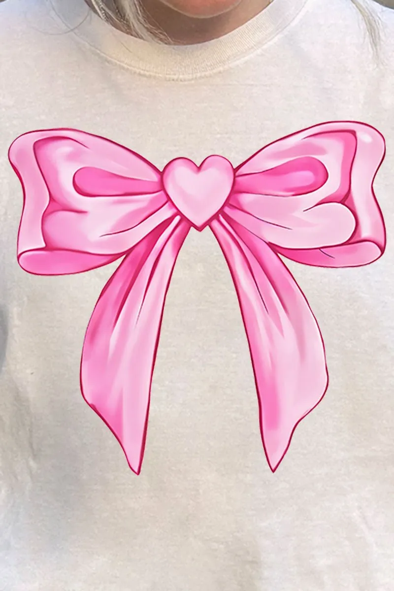Heartstrings Coquette Bow Comfort Colors Adult Ring-Spun Cotton Tee