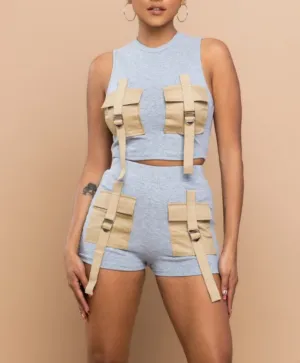 Heather Grey Short Set