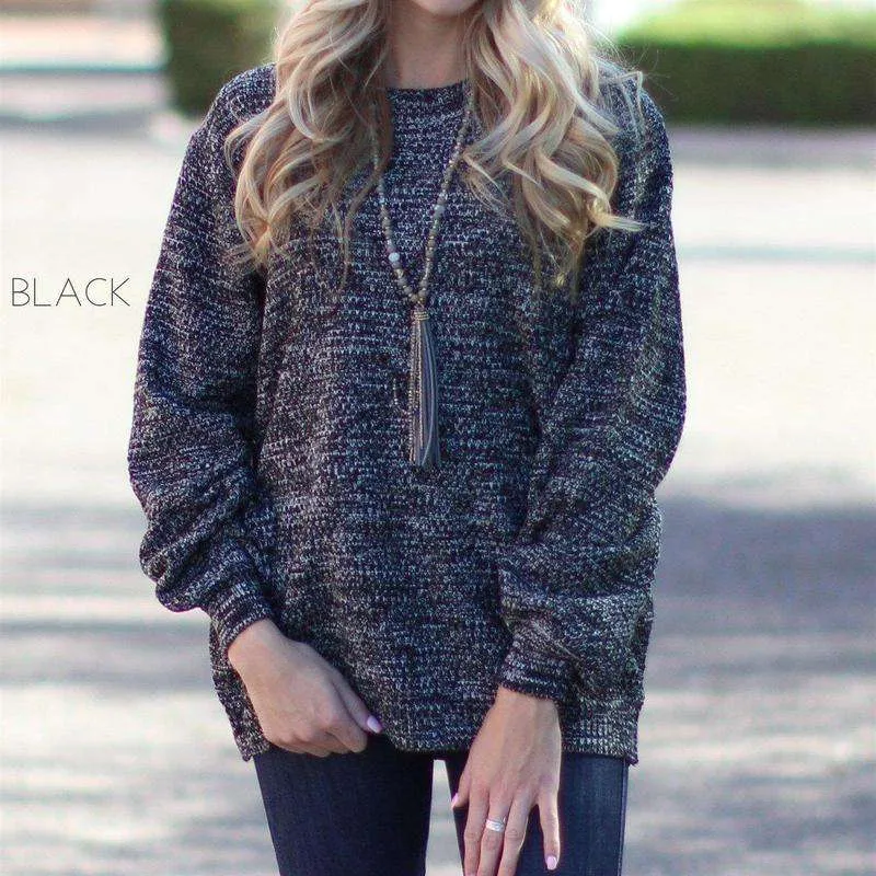 Heather Knit Sweater | S-XL