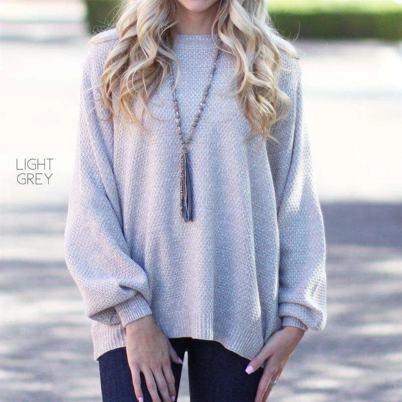 Heather Knit Sweater | S-XL