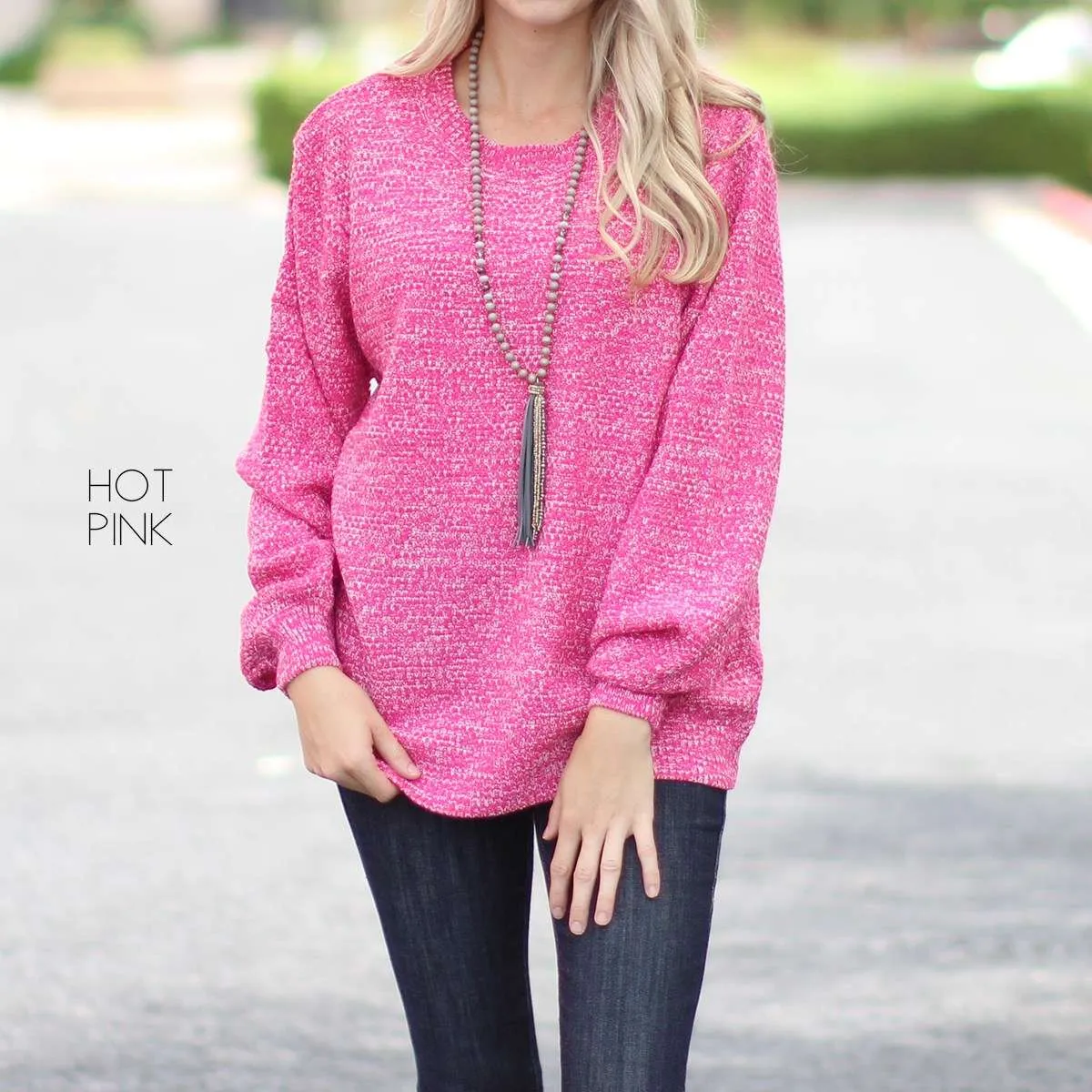 Heather Knit Sweater | S-XL