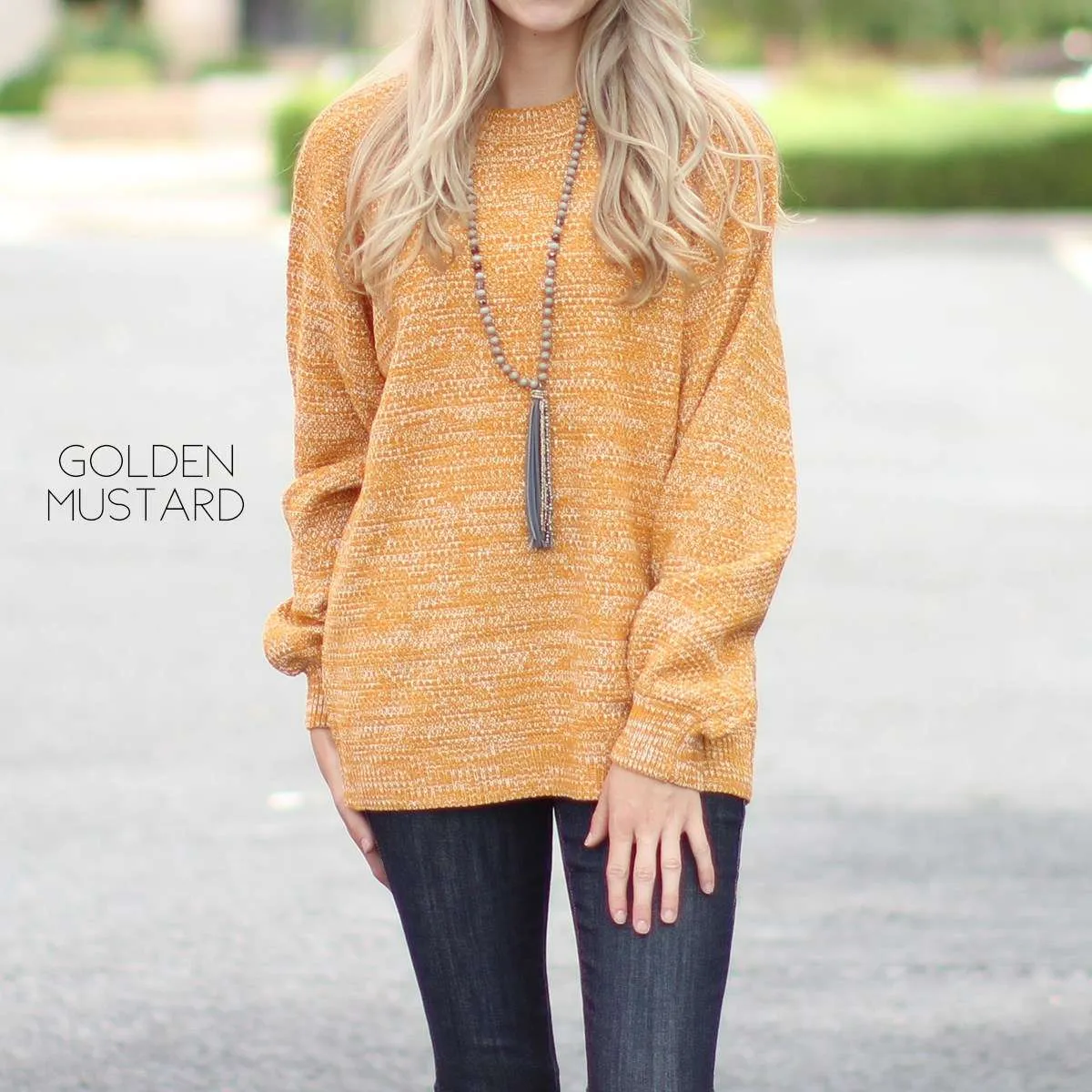 Heather Knit Sweater | S-XL