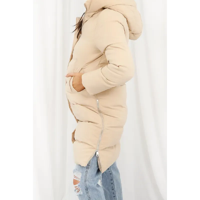 Hooded Longline Puffer Coat