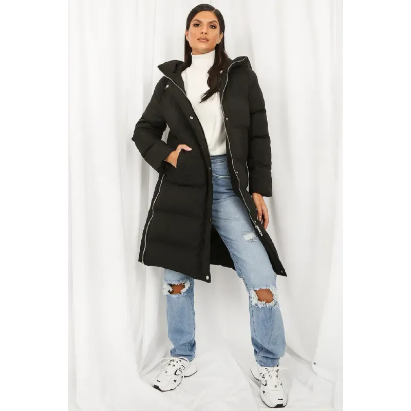 Hooded Longline Puffer Coat