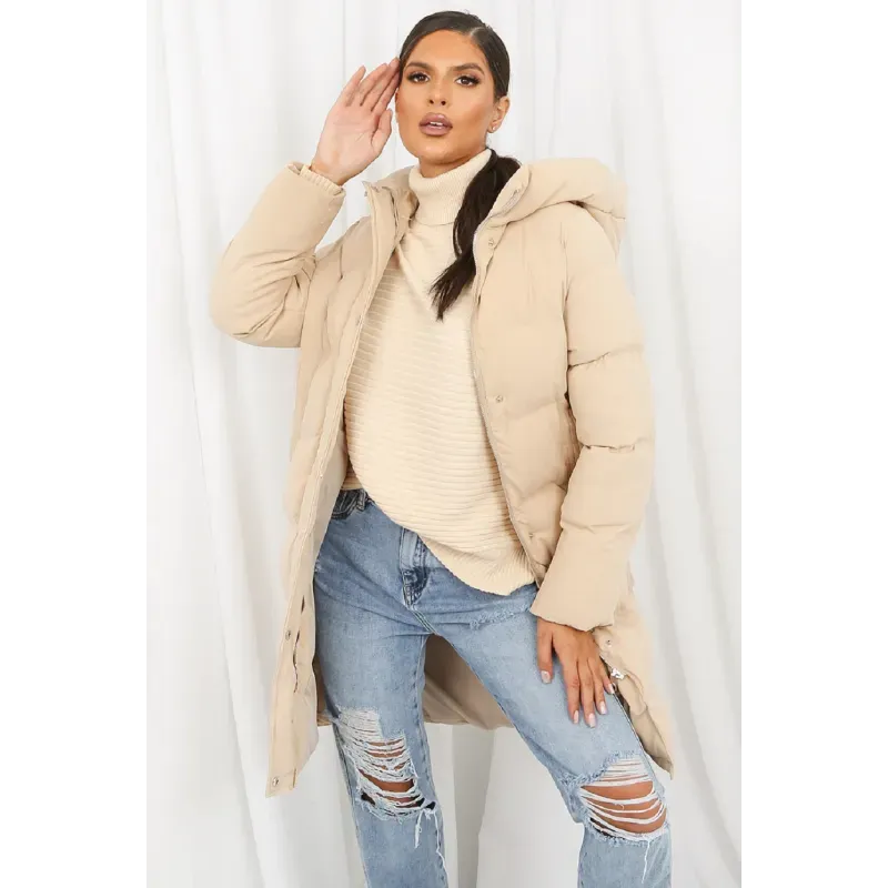 Hooded Longline Puffer Coat