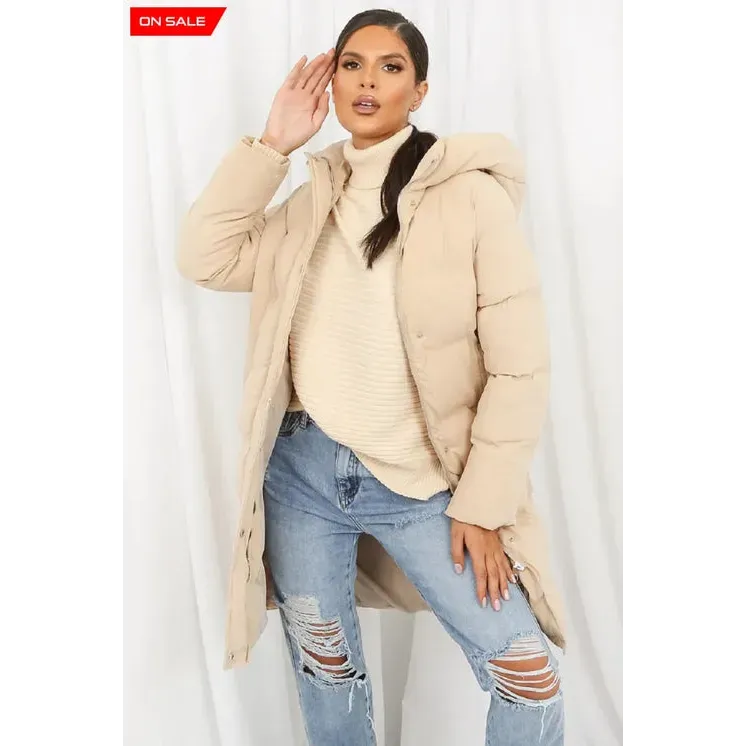 Hooded Longline Puffer Coat