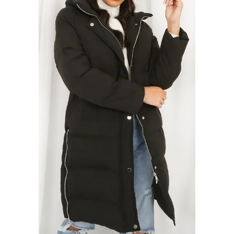 Hooded Longline Puffer Coat